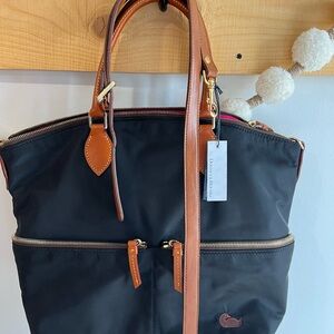 Nylon large pocket satchel - great condition